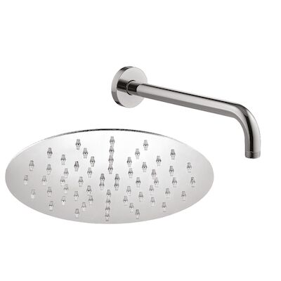 Hoofddoucheset Superslim Lagoo Nesso met Hoofddouche 30 cm en Wandarm 45 cm RVS Chroom