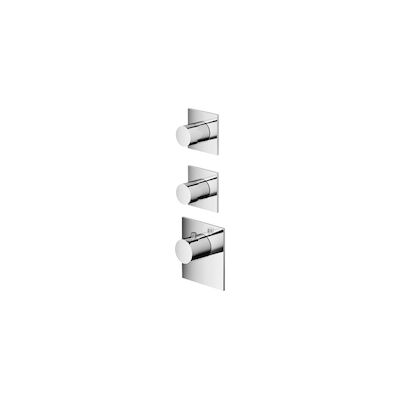 Hotbath Mate Afbouwdeel High Flow 2 Stopkranen Vierkant Chroom