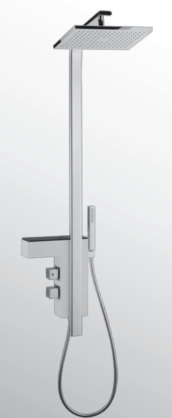 Huber Concept Ego Douchekolom met thermostaatkraan Chroom EG.C92010.21
