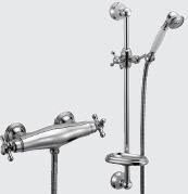 Huber Croisette Douchethermostaat met Glijstangset Chroom/Goud 190CS01HCA