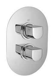 Huber Dado Cascade afdekset inbouw thermostaatkraan douche chroom 888.05H.CR