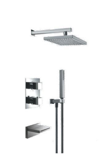 Huber Ego Bad/douche thermostaat met doucheset inbouw chroom 917D.EG21H.CR