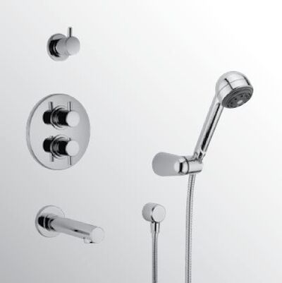 Huber Kiruna thermostatische inbouw bad/doucheset chroom 915K.KR01H.CR