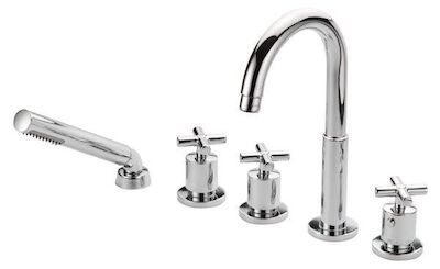 Huber Suite 5-gats badkraan voor badrandmontage 162ST01H