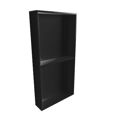 In Of Opbouwnis BWS 149.5×29.5×8 cm met 2 Schappen Mat Zwart