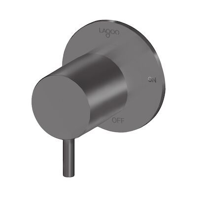 Inbouw 2-weg Omstel Lagoo Garda Hendel Gunmetal