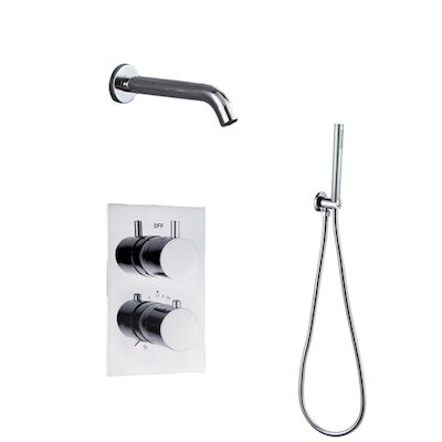 Inbouw Badkraan BWS Exclusive Thermostatisch met Handdoucheset Chroom