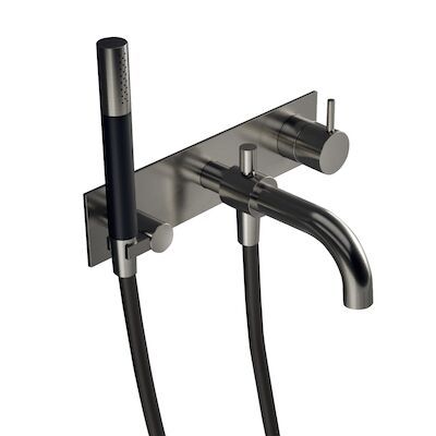 Inbouw Badmengkraan Hotbath Cobber Automatische Omstelinrichting Verouderd IJzer (incl. doucheset)