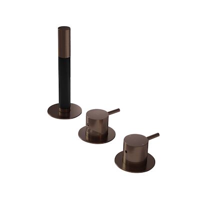 Inbouw Badrandcombinatie Hotbath Cobber Met 2-weg Omstel Verouderd Messing (incl. Handdouche) Living Colours