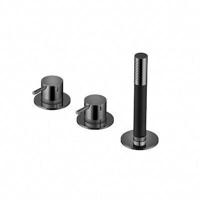 Inbouw Badrandcombinatie Hotbath Cobber Met 2-weg Omstel Zwart Chroom (incl. Handdouche)