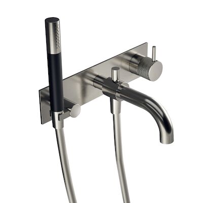 Inbouw Douche/Badmengkraan Hotbath Cobber X Met Automatische Omstel Geborsteld Nikkel