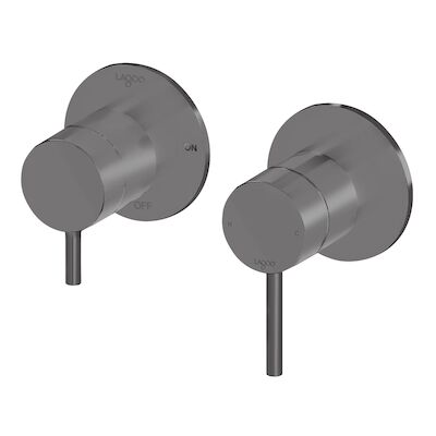 Inbouw Douche-/Badmengkraan Lagoo Garda met 2-weg Omstel Hendel Gunmetal