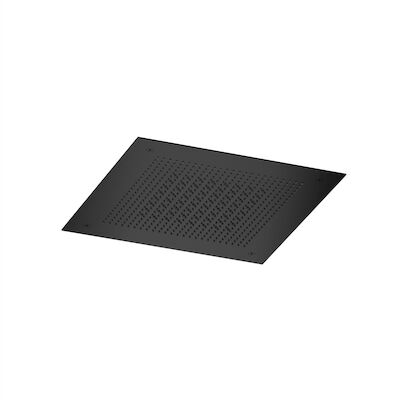 Inbouw hoofddouche Hotbath Ace Velvet & Rainshower 38×38 cm Gepolijst Zwart PVD