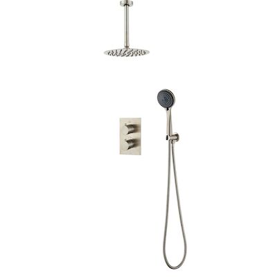 Inbouw Regendouche BWS Exclusive Volledig 304 RVS 20cm met 3 standen Handdouche Plafondmontage