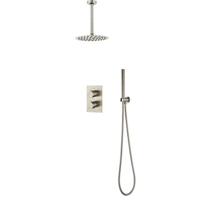 Inbouw Regendouche BWS Exclusive Volledig 304 RVS 20cm met Handdouche Plafondmontage