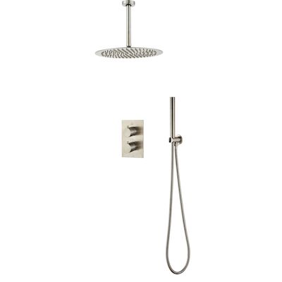 Inbouw Regendouche BWS Exclusive Volledig 304 RVS 30cm met Handdouche Plafondmontage