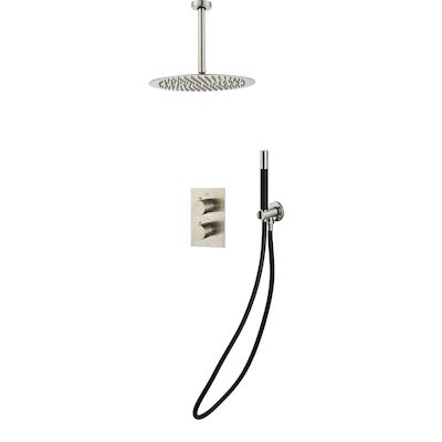 Inbouw Regendouche Set BWS Exclusive Pro 20 cm Plafonduitloop Staaf Handdouche