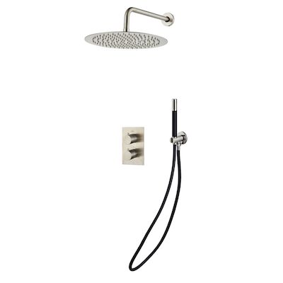 Inbouw Regendouche Set BWS Exclusive Pro 30 cm Wanduitloop Staaf Handdouche