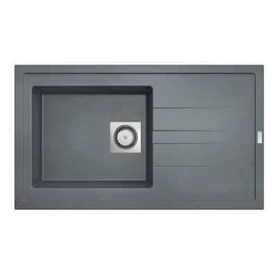 Inbouw Spoelbak Uitstortgootsteen Van Marcke Go Molto 86×50 cm Polyester Beton Grijs