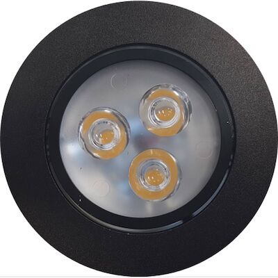 Inbouw Spotlamp Sanimex 85×45 mm Inclusief Armatuur en Gu10 3 Watt Zwart (3 stuks)