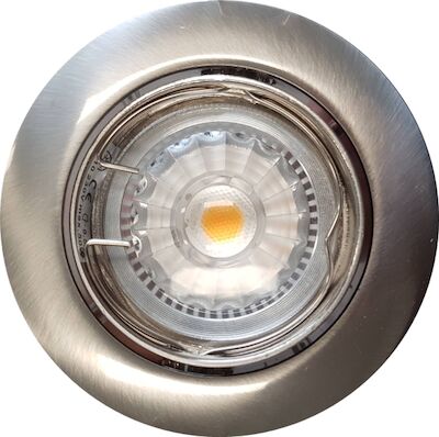 Inbouw Spotlamp Sanimex RVS Look 81×63 mm Inclusief Armatuur en Gu10 4 Watt (5 stuks)