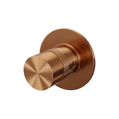 Inbouw Stopkraan Brauer Rond 6.5 cm Messing Koper
