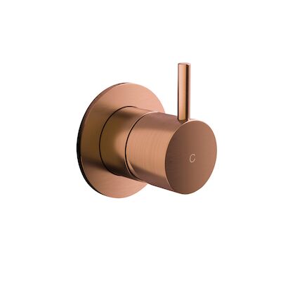 Inbouw Stopkraan Hotbath Cobber 1-hendel Geborsteld Koper (Koud) Living Colours