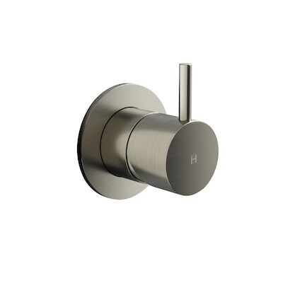 Inbouw Stopkraan Hotbath Cobber 1-hendel Geborsteld Nikkel (Warm)
