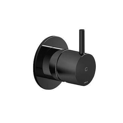 Inbouw Stopkraan Hotbath Cobber 1-hendel Zwart Chroom (Koud)
