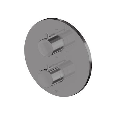 Inbouw Thermostaat Lagoo Garda met 3-weg Omstel Knop Gunmetal