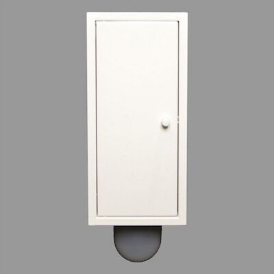 Inbouw Toilet borstel Brush-Up Gepoedercoat Wit Etsero