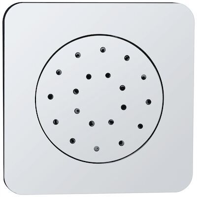 Inbouw verstelbare zijdouche vierkant 135×135 ABS chroom