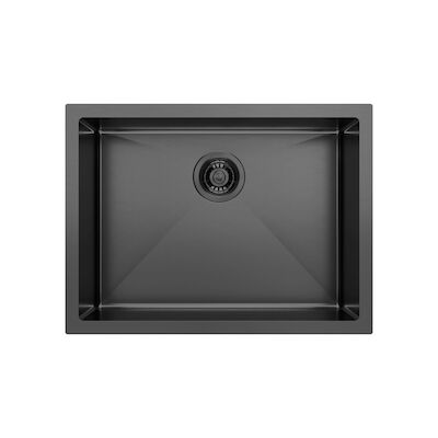 Inbouw Wastafel Sapho Zenith 60×45 cm RVS Antraciet PVD