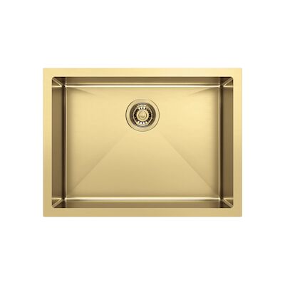 Inbouw Wastafel Sapho Zenith 60×45 cm RVS Goud PVD
