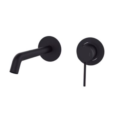 Inbouw Wastafelkraan GRB Time met Clickwaste Mat Zwart 15 cm