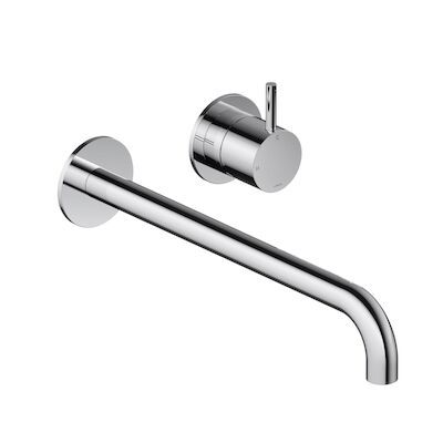Inbouw Wastafelkraan Hotbath Cobber 25cm Gebogen Uitloop 1-Hendel Chroom