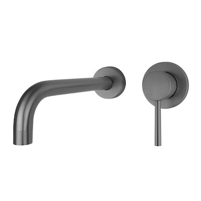 Inbouw Wastafelmengkraan Best Design Moya-Belize Gebogen uitloop 21 cm Messing Gunmetal PVD Coating