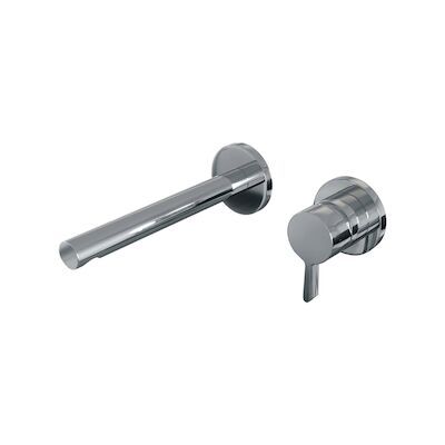 Inbouw Wastafelmengkraan Brauer Chrome Edition Coldstart Rechte Uitloop Halfronde Hendel Rechts Chroom Met Rozetten
