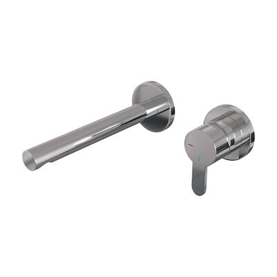 Inbouw Wastafelmengkraan Brauer Chrome Edition Coldstart Rechte Uitloop Korte Platte Hendel Rechts Chroom Met Rozetten