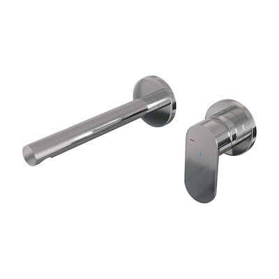 Inbouw Wastafelmengkraan Brauer Chrome Edition Coldstart Rechte Uitloop Platte Hendel Rechts Chroom Met Rozetten