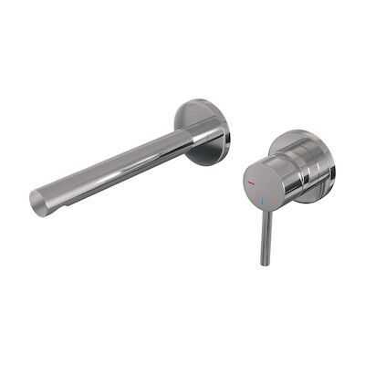 Inbouw Wastafelmengkraan Brauer Chrome Edition Coldstart Rechte Uitloop Ronde Hendel Rechts Chroom Met Rozetten
