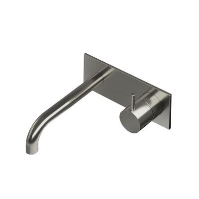 Inbouw Wastafelmengkraan Hotbath Cobber 3+3 Inbouwsysteem 1-hendel Gebogen 18 cm Verouderd IJzer