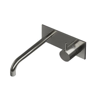 Inbouw Wastafelmengkraan Hotbath Cobber 3+3 Inbouwsysteem 1-hendel Gebogen 25 cm Verouderd IJzer