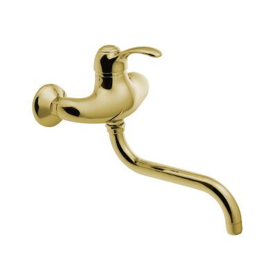 Inbouw Wastafelmengkraan Sapho Kirké 1-hendel Uitloop Gebogen 20 cm Goud