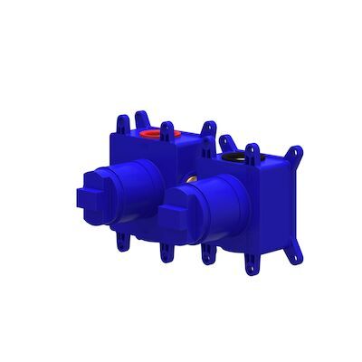 Inbouwbox IVY tbv Inbouw Thermostaat 2-weg Stop-Omstelling Symmetry Donker Blauw