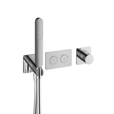 Inbouwkraan Hotbath Gal Thermostaatkraan met 2 Pushbuttons Chroom