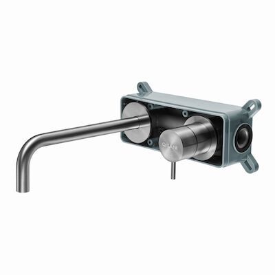 Inbouwkraan Qisani Flow Standaard Geborsteld RVS