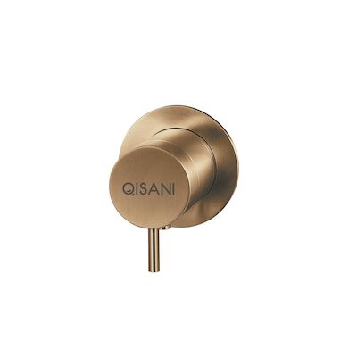 Inbouwkraan Qisani Flow Thermostatisch 1-weg Rond Geborsteld Goud