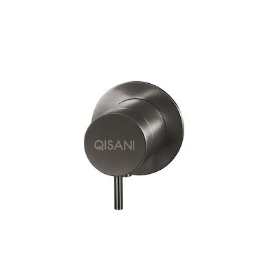 Inbouwkraan Qisani Flow Thermostatisch 1-weg Rond Geborsteld Gun Metal