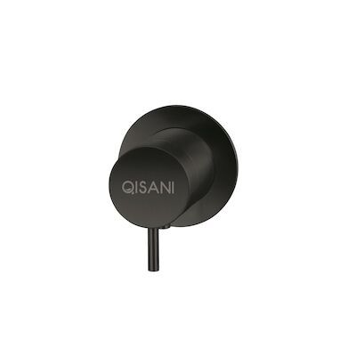 Inbouwkraan Qisani Flow Thermostatisch 1-weg Rond Geborsteld Mat Zwart